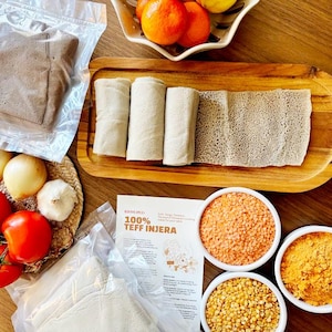 Authentic 100% Teff Injera | Ethiopian Gluten-Free Flatbread, Vegan, Baked in Ethiopia
