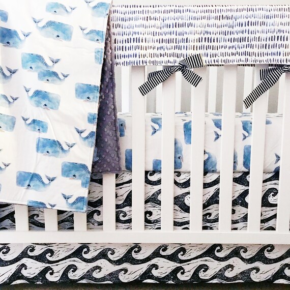 whale baby bedding