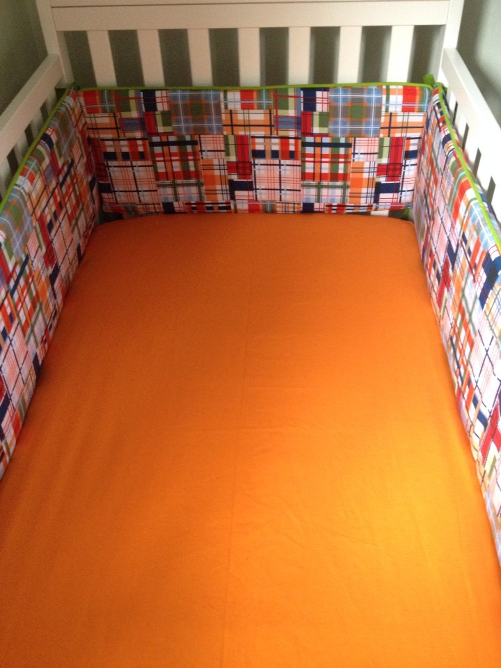 Plaid Crib Bedding. Boy Baby Bedding. Preppy Nursery Decor. Etsy