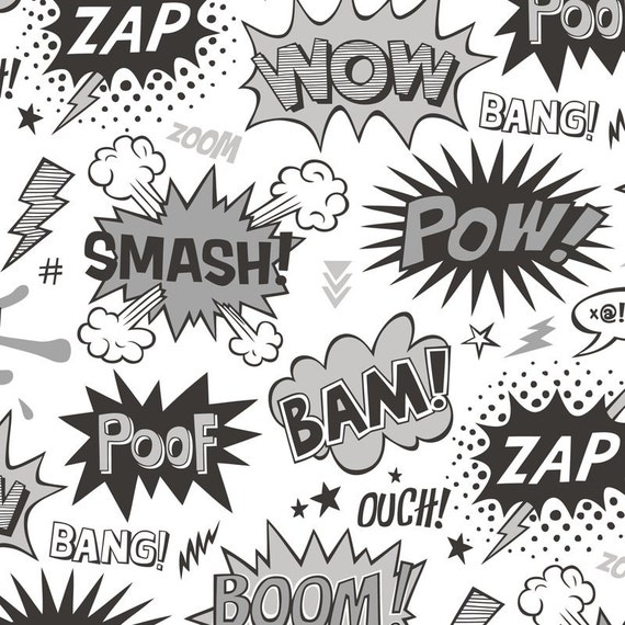 Comic Crib Skirt Superhero Crib Bedding Monochrome Nursery Etsy