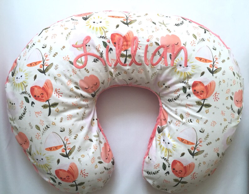 Boppy Pillow Cover. Monogram Pillow Cover. Baby Girl Nursery Etsy