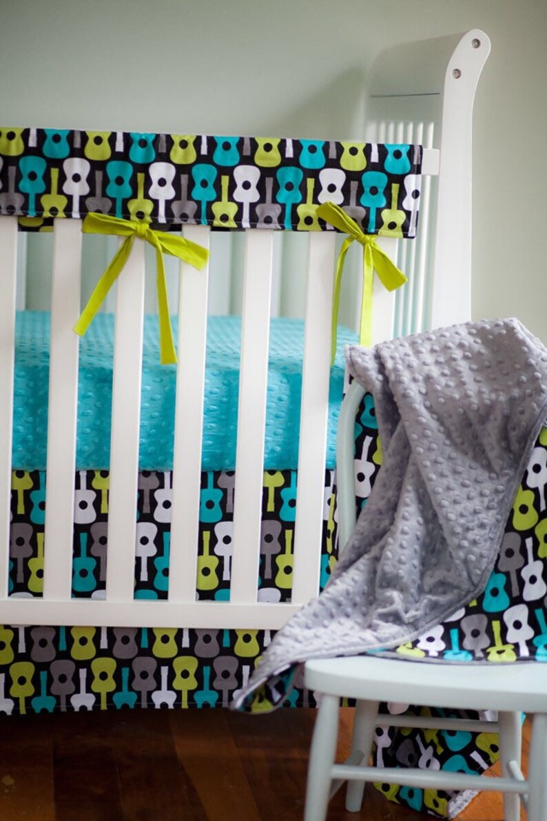 Northern Lights. Navy Mint and Gray Bedding. Woodland Crib Etsy