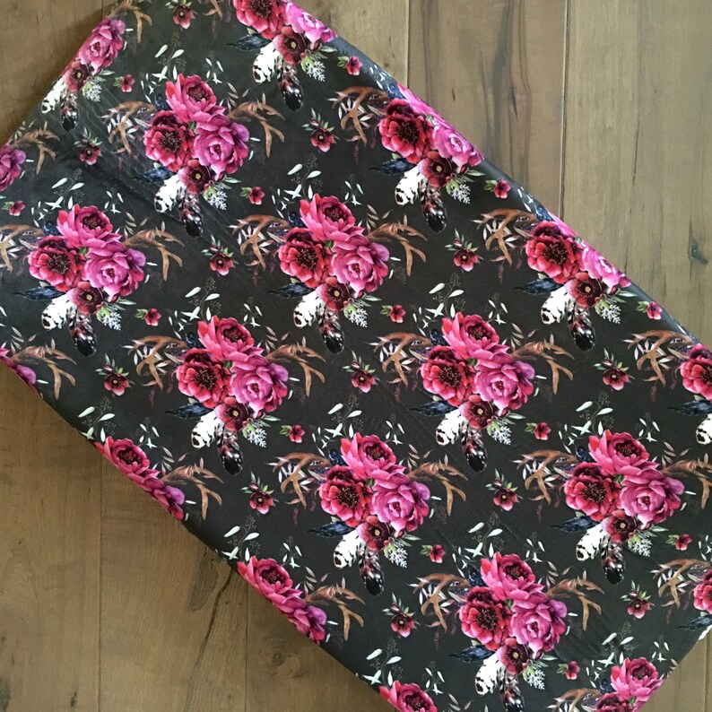 Floral Crib Sheet. Changing Pad Cover. Fitted Crib Sheet. Girl Etsy