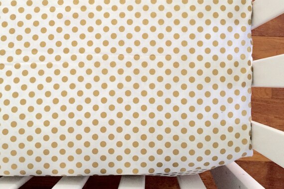 gold dot crib sheet