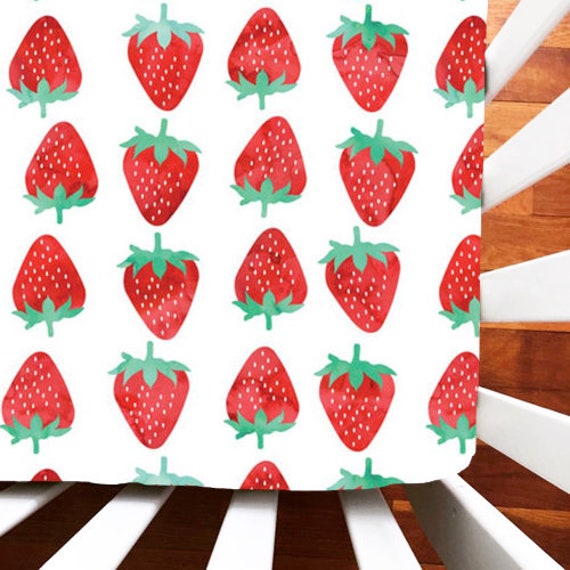 strawberry crib sheet