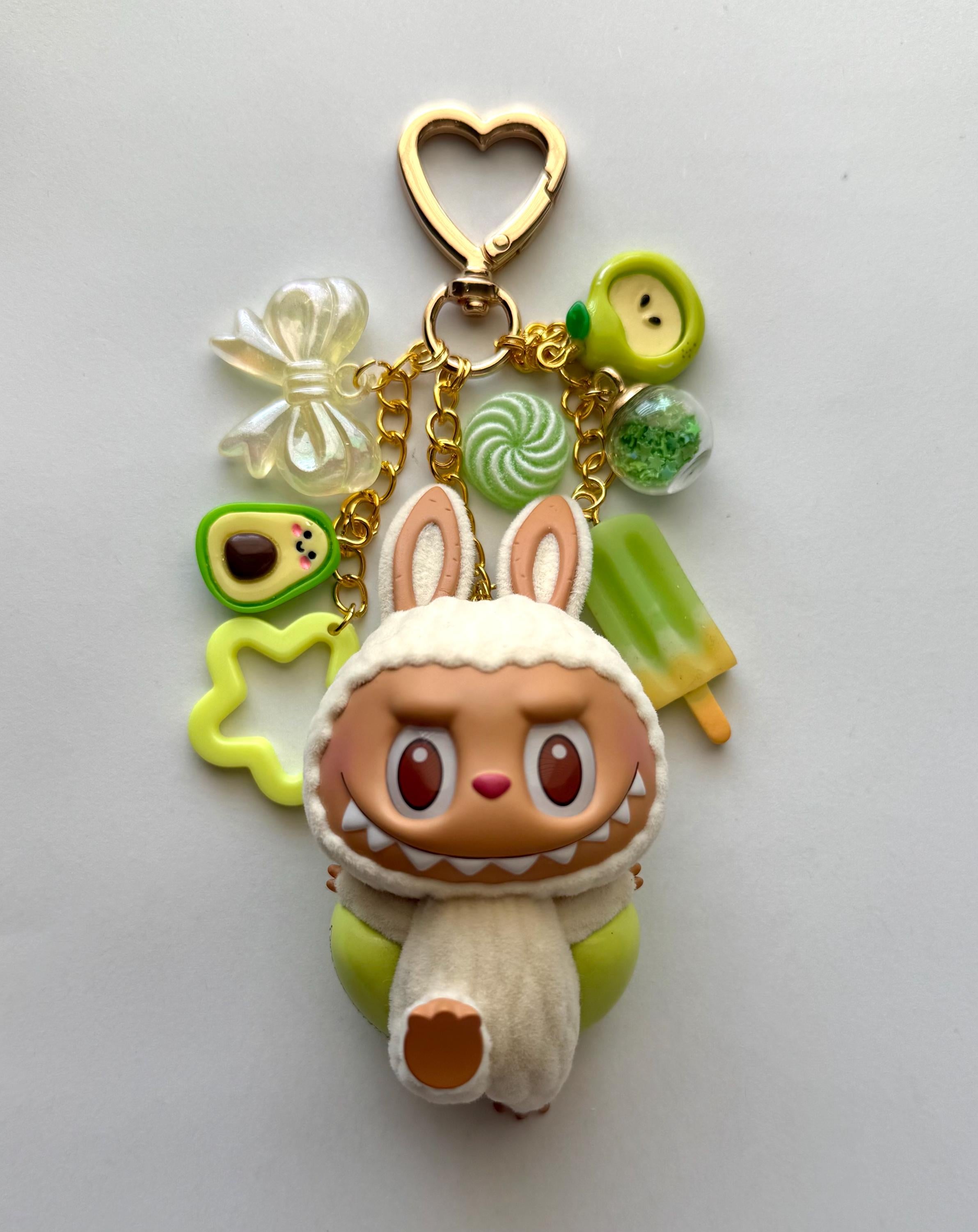 ZIMOMO LABUBUぬいぐるみキーホルダーCAKE♡ペンダントネックレス② ZIMOMO LABUBUぬいぐるみキーホルダーCAKE♡ペンダント