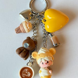 Custom Handmade Pop Bean Ice Cream “Sweet Bean” Keychain