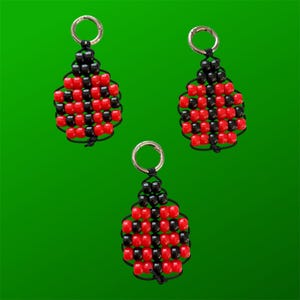 90s Retro Pony Bead Ladybug Keychain Bag Charm