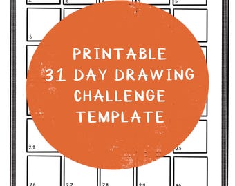 Desafío artístico de 31 días: Plantilla imprimible para dibujar en blanco (descarga en PDF)