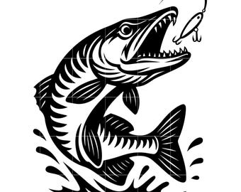 Musky Fish Clipart Bundle: Fishing Art for Cricut, Sublimation (Digital Download)