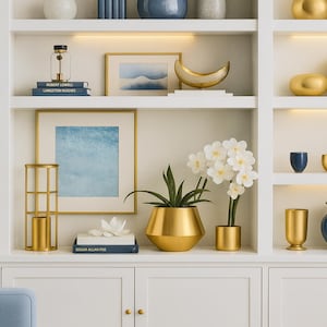 Modern Home Office Wall Shelving Zoom | Teams Background | Professional Virtual Background for Zoom Video Conferences Streaming
