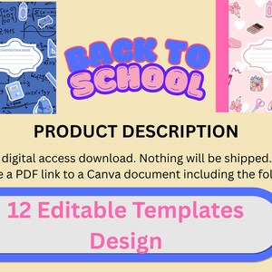 notebook cover bundle Canva notebook template composition notebook design editable covers for students Canva template download
