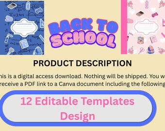 Mallar för anteckningsblocksomslag: Canva-designpaket (digital nedladdning)