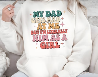 Lustiger Papa Spruch PNG: Vater Tochter Geschenk (Digitaler Download 300 DPI)