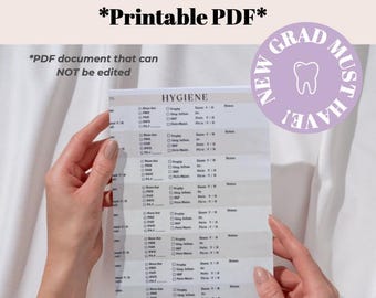 Dental Hygiene Patient Planner *Printable PDF* *Printable Hygiene Huddle Sheet* (VERSION 1/ Detailed Planner)