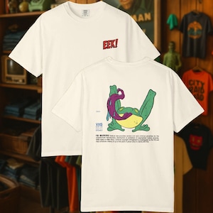 Vintage Monster Frog Graphic Tee: Retro Halloween Comfort Colors T-Shirt