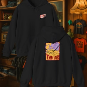 Vintage VHS Spider Horror Hoodie: Retro Halloween Costume, Comfy Unisex Sweatshirt