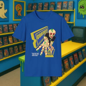 Gorebuster Skeleton Graphic Tee: Horror Movie Nostalgia - Unisex Cotton T-Shirt