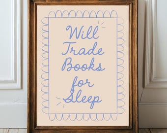 Bookish Wall Art Print: Library Decor, Reading Nook (Digital Download)