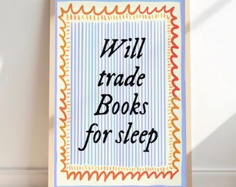 Bookish Wall Art Print: Library Decor, Reading Nook (Digital Download)