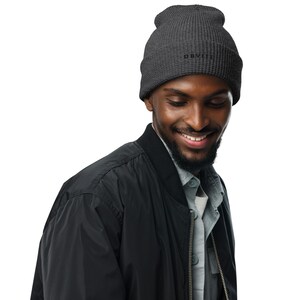 Simple knit beanie, winter beanie with embroidery from DBvite