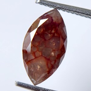 3.18 CT 13.03 X 7.18 MM Natural Loose Diamond, Marquise Diamond, Red/Peach Color Marquise cut Diamond, Rustic Diamond For Marquise Ring