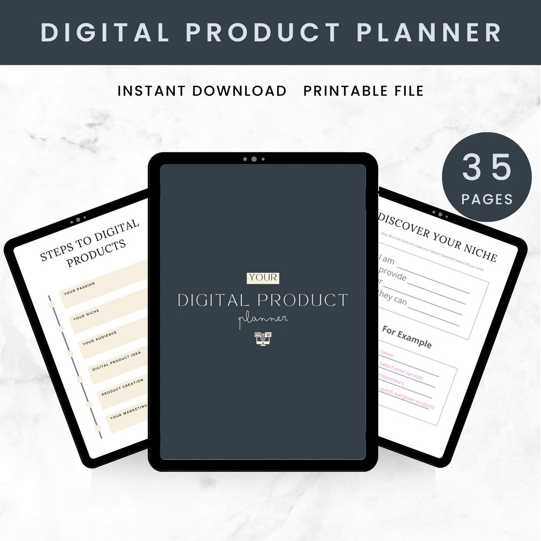 Digital Product Planner | Etsy Business, Passive Income (printable PDF ...