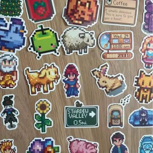 30/50 stickers Stardew Valley - Stickers dessins animés de jeux pixel - Stickers jeux pixel - Stickers dessins animés - Pack de sticks gaming image 8