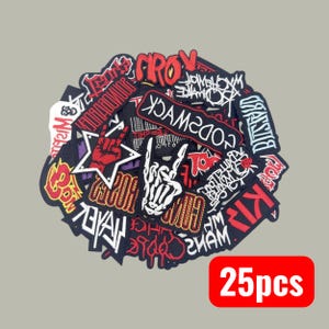 25 Stück Rock Band Aufnäher - gestickte Musikabzeichen für Jacken, Westen & DIY-Kleidung
