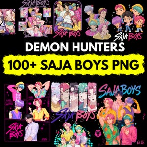 100+Demon Hunters Saja boys PNG Bundle | Kpop demon hunters  PNG Saja Boys T-shirt designs | Kpop T shirt Designs -Saja Boys Designs