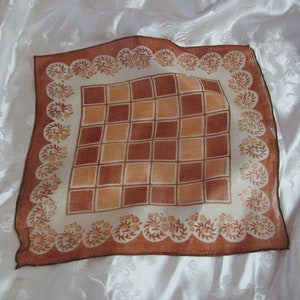 Beautiful Antique Vintage Silk Hankie Handkerchief Hanky Lightweight Early Century // Many others to choose from in my shop
