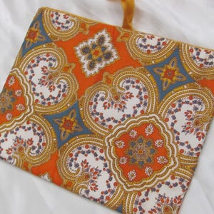 Light Retro Colorful Satin Padded Vintage Hankie or Lingerie Hosiery Holder