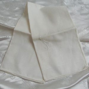 Beautiful Solid White Hankie Handkerchief For Him Men&#39;s Hankie 18&quot; Large Monogrammed &quot;A&quot;  - Many more to choose from in my shop!