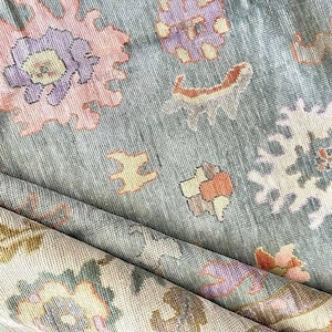Neutral Pastel Oriental  Decor 8x10 9x12 10x14 Hand-Knotted Wool Turkish Rug |Area Carpet | Traditional Decor for Living or Dining Room Rugs