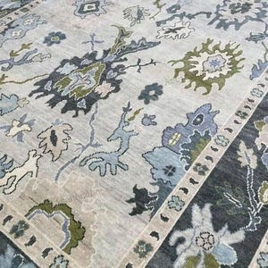 Modern Patterns Rugs 100% woollen Area rug for Bed Guest Living Room Kids Room 4x6, 5x8, 6x9, 8x10, 9x12,10x14 ft Oushak Rug | Turkish Wool