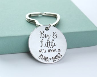 Personalized Big Little Sister Keychain - Big Little Sisters Gift - Sorority Sisters Keychain Gift - Personalized Big Little Sister Gift -