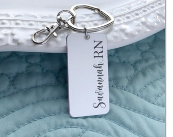 Personalized Nurse Keychain - Nursing School Graduation Gift - LPN RN NP Keychain - Nursing Student Gift - Healthcare Worker Gift -