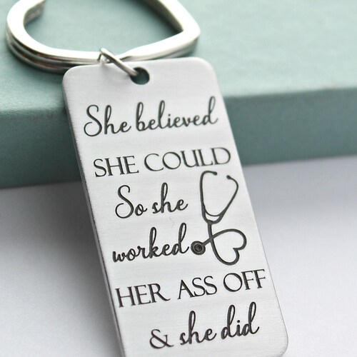 Personalized Nurse Keychain RN LPN Nursing School Graduation Etsy