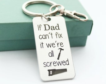 Dad Keychain - Keychain For Dad - Father's Day Gift - Grandpa Keychain - Tool Keychain - Keychain For Him - Fathers Day Gift For Dad - Gift