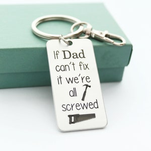 Engraved Keychain For Dad, Tool Gift For Dad, Carpenter Handy Man Gift that can be personalized