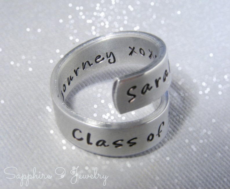 Personalized Graduation Ring Personalized Class Ring Class Etsy