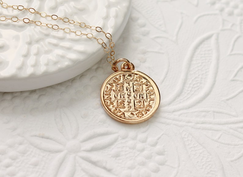 Gold Layering Necklace, Gold Coin Charm Necklace, Fashion Layering Necklace, Gold Charm Necklace, Coin Charm, Fashion Jewelry, Charm Jewelry image 1