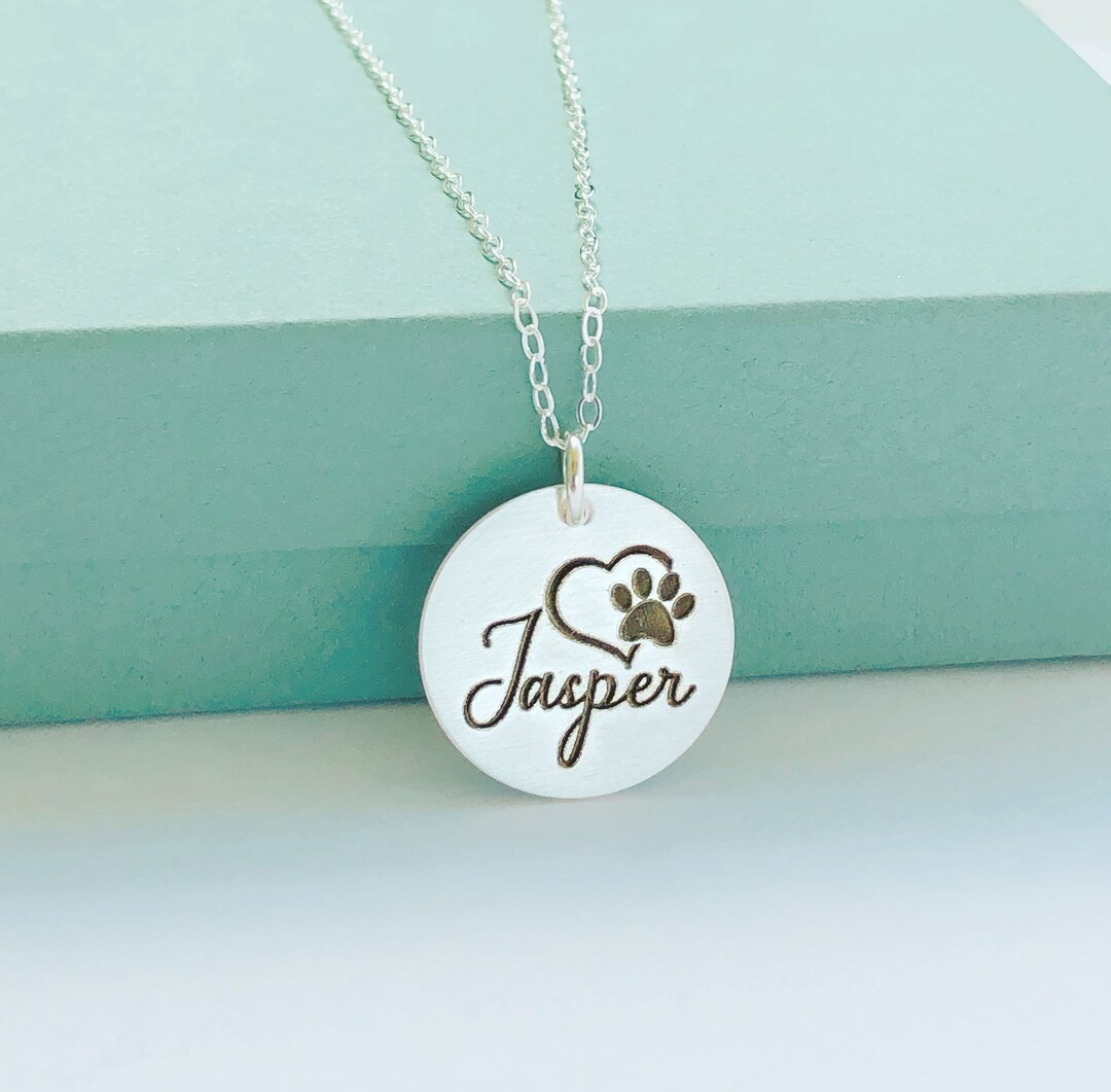 Personalized Pet Name Necklace Pet Loss Jewelry Gift Pet Etsy
