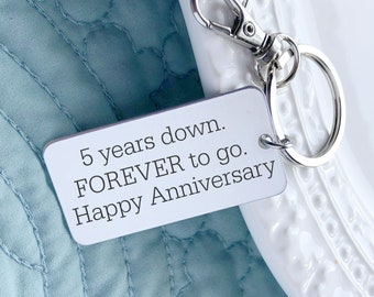 Anniversary Keychain - Personalized Keychain - Personalized Anniversary Gift - Custom Keychain For Him - 1st Anniversary Gift - Keychain -