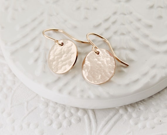 Hammered Gold Disc Earrings – Austin Down to Earth
