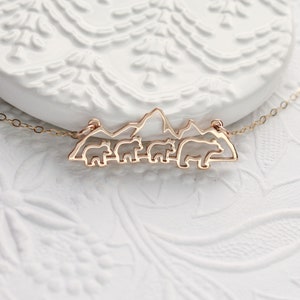 Mama Bear Necklace, Mom Baby Necklace, New Mom Necklace, Mama Baby Necklace, Gold Mom Necklace, Mama Baby Jewelry, Mothers Day Jewelry,