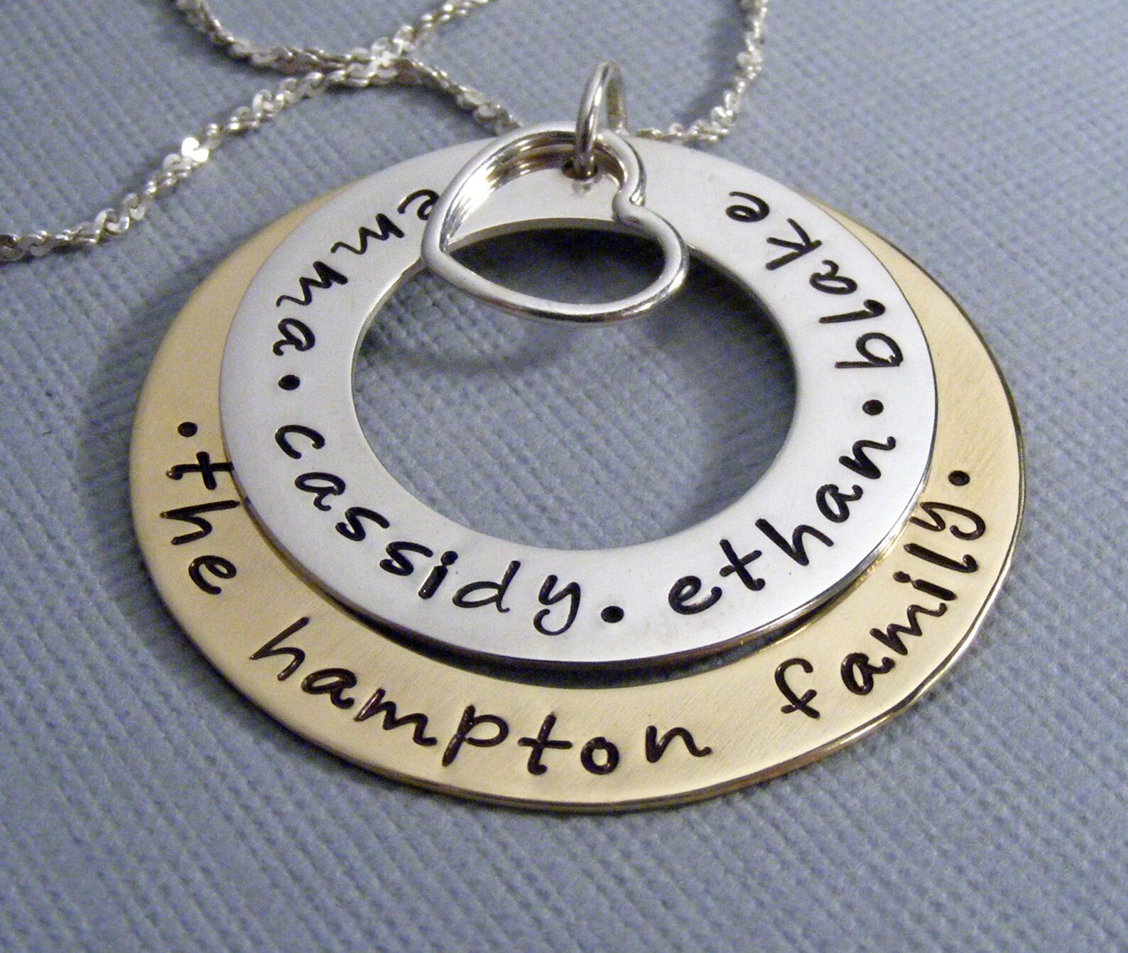 Personalized Family Necklace Family Name Jewelry Etsy