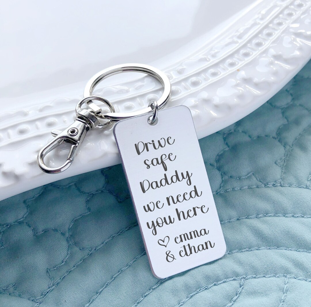 Portachiavi "Drive Safe" In Acciaio Inox: Regalo Sentimentale Per Fidanzato, Marito O Amici - Cura E Sicurezza Alla Guida - 3