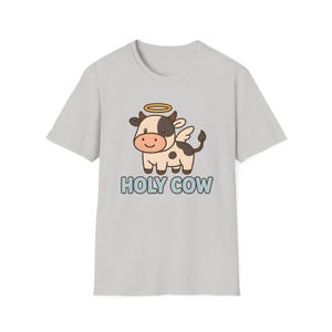 Holy Cow T-Shirt: Funny Animal Lover Gift, Softstyle Cotton Tee