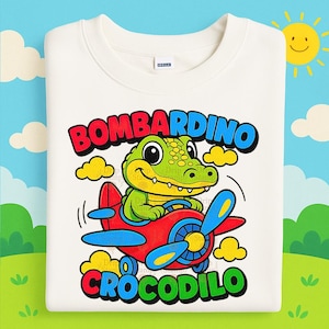 Bombardino Crocodilo Baby PNG: Viral Meme Art for Sublimation & DTF